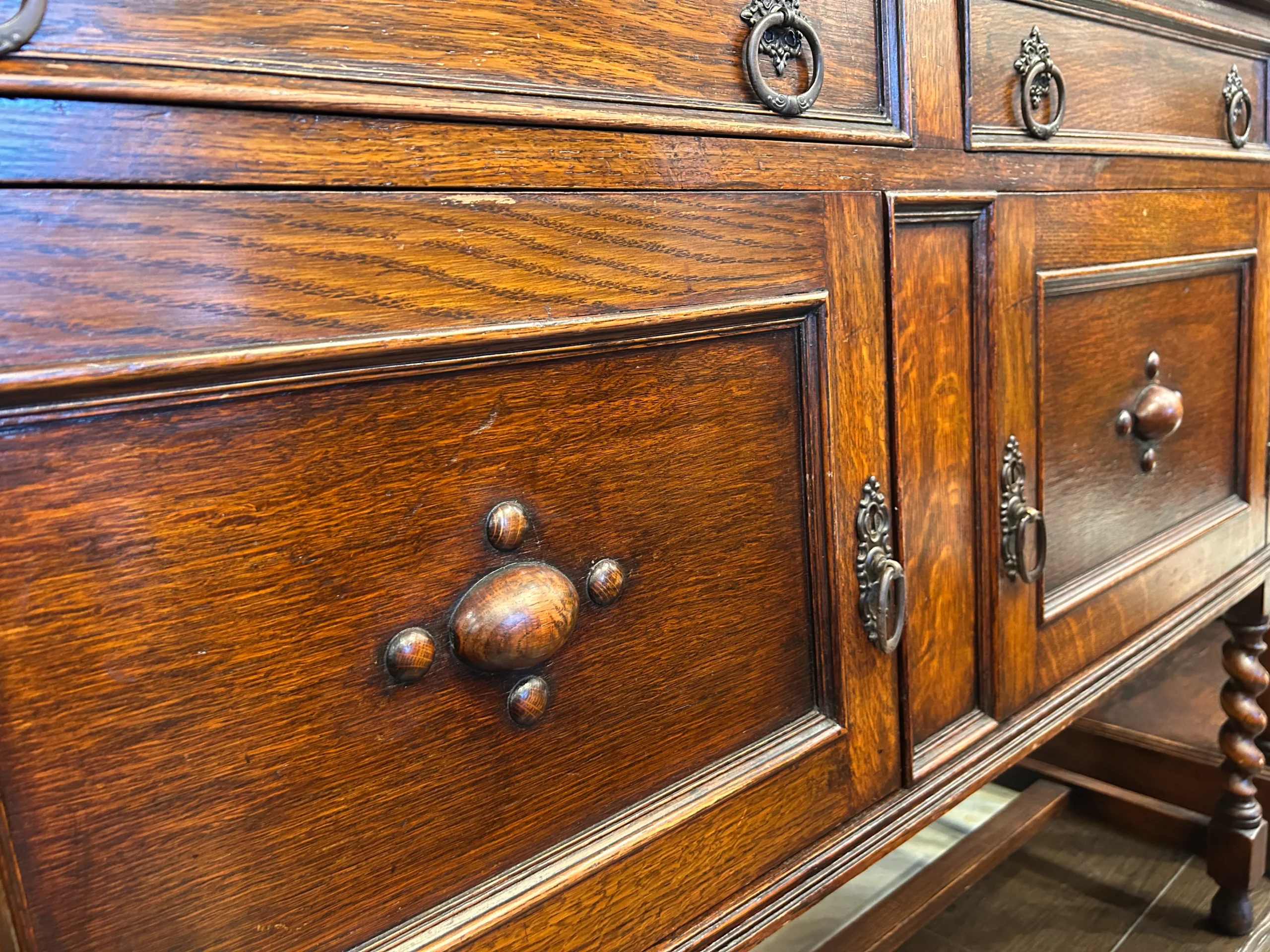 イギリスアンティークミラーバックサイドボード-03