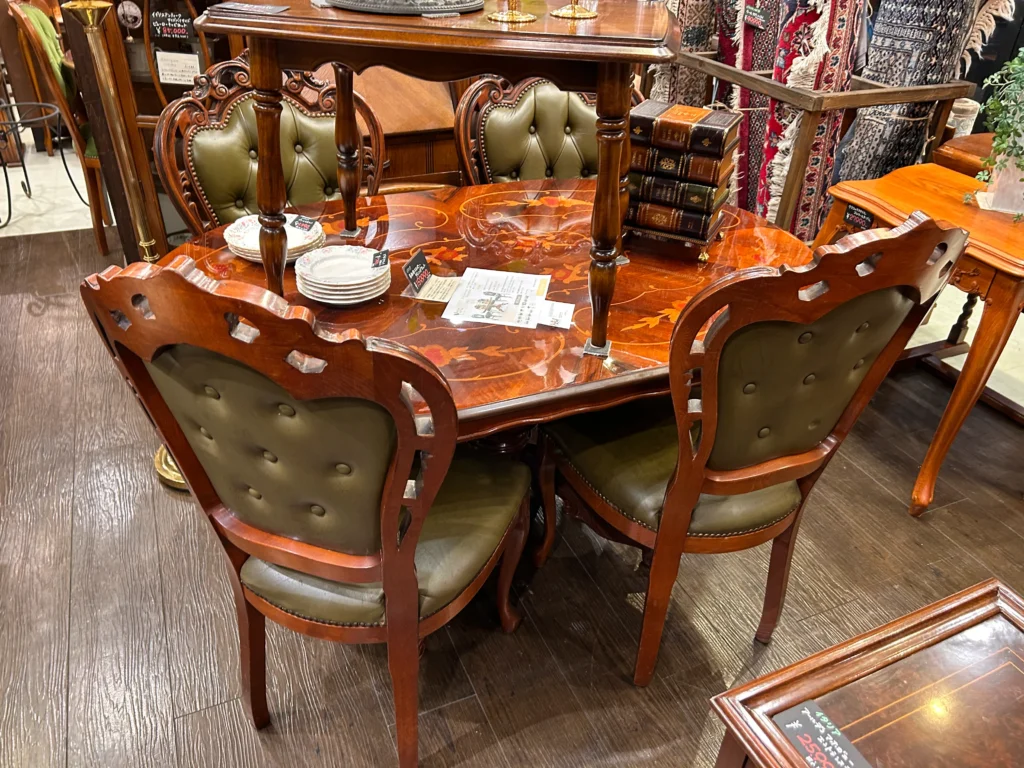 イタリア象嵌彫ダイニングセット