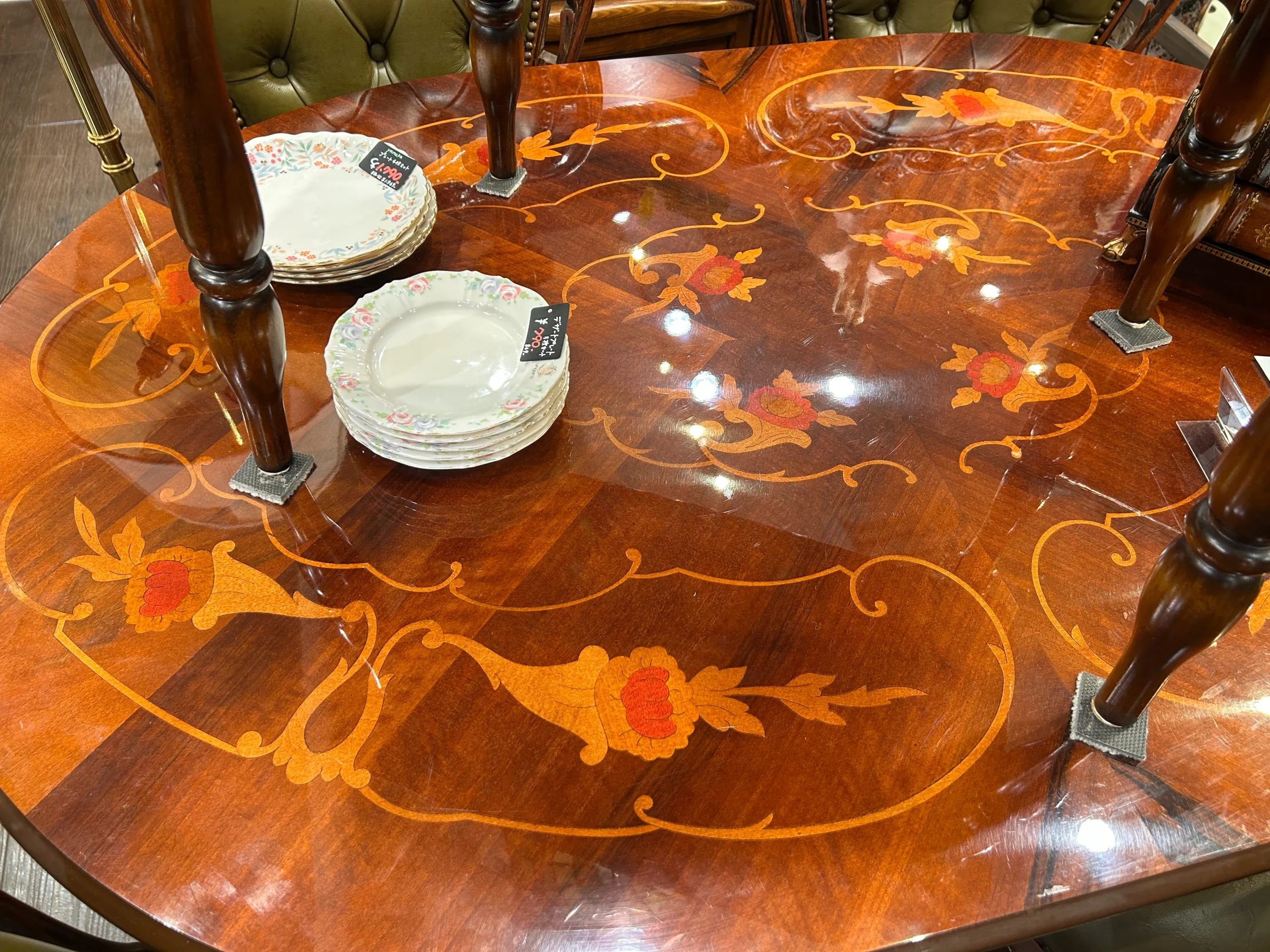 イタリア象嵌彫ダイニングセット-01