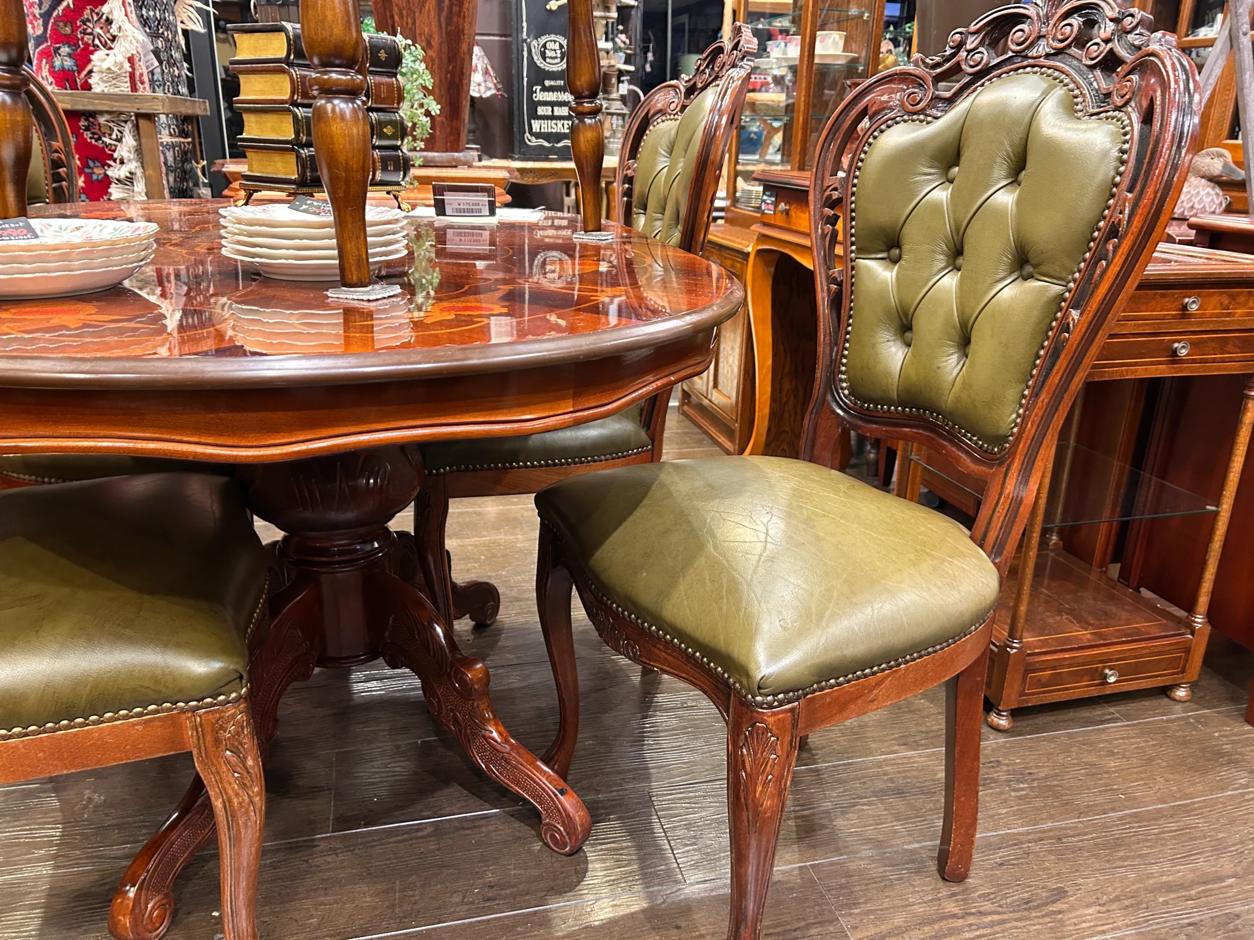 イタリア象嵌彫ダイニングセット-02